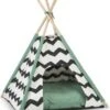 Beeztees Kioni Tipi Tent - Kattenhuis - Zwart/Wit - 50x50x70 Cm