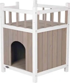 Trixie Kattenhuis Cat's Home Met Balkon Grijs / Wit - 45X65X45 CM -Merkloos Winkel 1009x1200 2