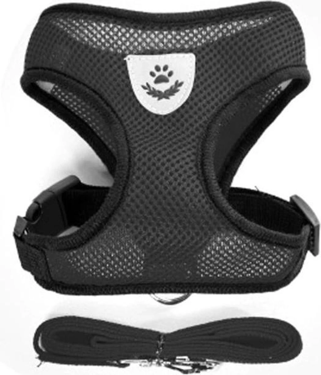 Merkloos Kattentuigje - Kattenharnas - Kattentuig Met Looplijn - Hondentuigje - Hondenharnas - Zwart - Maat L 3 Merkloos Kattentuigje - Kattenharnas - Kattentuig Met Looplijn - Hondentuigje - Hondenharnas - Zwart - Maat L - Afbeelding 3