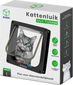 Rirri Kattenluik Met Tunnel - 4 Vergrendelingsstanden - Weerbestendig - Binnen En Buiten - Grote Kat - Maat L - Wit - 25,5 X 23.5 Cm -Merkloos Winkel 1031x1200 3