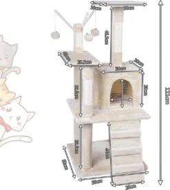 Merkloos MC Star Krabpaal Voor Grote Katten Cat Tree - 55 X 50 X 121 Cm - Beige 12 Merkloos MC Star Krabpaal Voor Grote Katten Cat Tree - 55 X 50 X 121 Cm - Beige -Merkloos Winkel 1074x1200