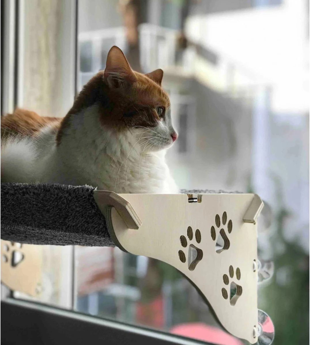 Merkloos Arnillo - Kattenhangmat - Kattenhangmat Raam - Kattenmand - Kattenbed - Kattenbed Raam - Kat Decoratie - Houten Kattenhangmat 4 Merkloos Arnillo - Kattenhangmat - Kattenhangmat Raam - Kattenmand - Kattenbed - Kattenbed Raam - Kat Decoratie - Houten Kattenhangmat - Afbeelding 4