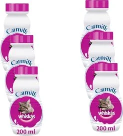 Whiskas Catmilk Melk - Kattensnack - 6 X 200 Ml -Merkloos Winkel 1085x1200