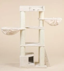 RHRQuality Corner Coon Krabpaal Voor Grote Katten - 60 X 56 X 151 Cm - Crème -Merkloos Winkel 1089x1200 2