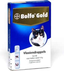 Bayer Bolfo Gold 80 Anti Vlooienmiddel - Kat - > 4 Kg - 4 Pipetten -Merkloos Winkel 1095x1200