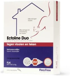 Flea Free Ectoline Duo Kat - Tegen Vlooien En Teken - 2 Pipetten -Merkloos Winkel 1097x1200
