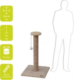 Ebi Harmony Natural - Krabpaal - Beige - 38 X 38 X 64 Cm -Merkloos Winkel 1104x1200 1