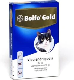 Bayer Bolfo Gold 80 Anti Vlooienmiddel - Kat - >4 Kg - 2 Pipetten