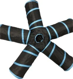 Adori Katten Tunnel 5 Gangen - Kattenspeelgoed - Ø25x50 Cm Zwart -Merkloos Winkel 1115x1200 2