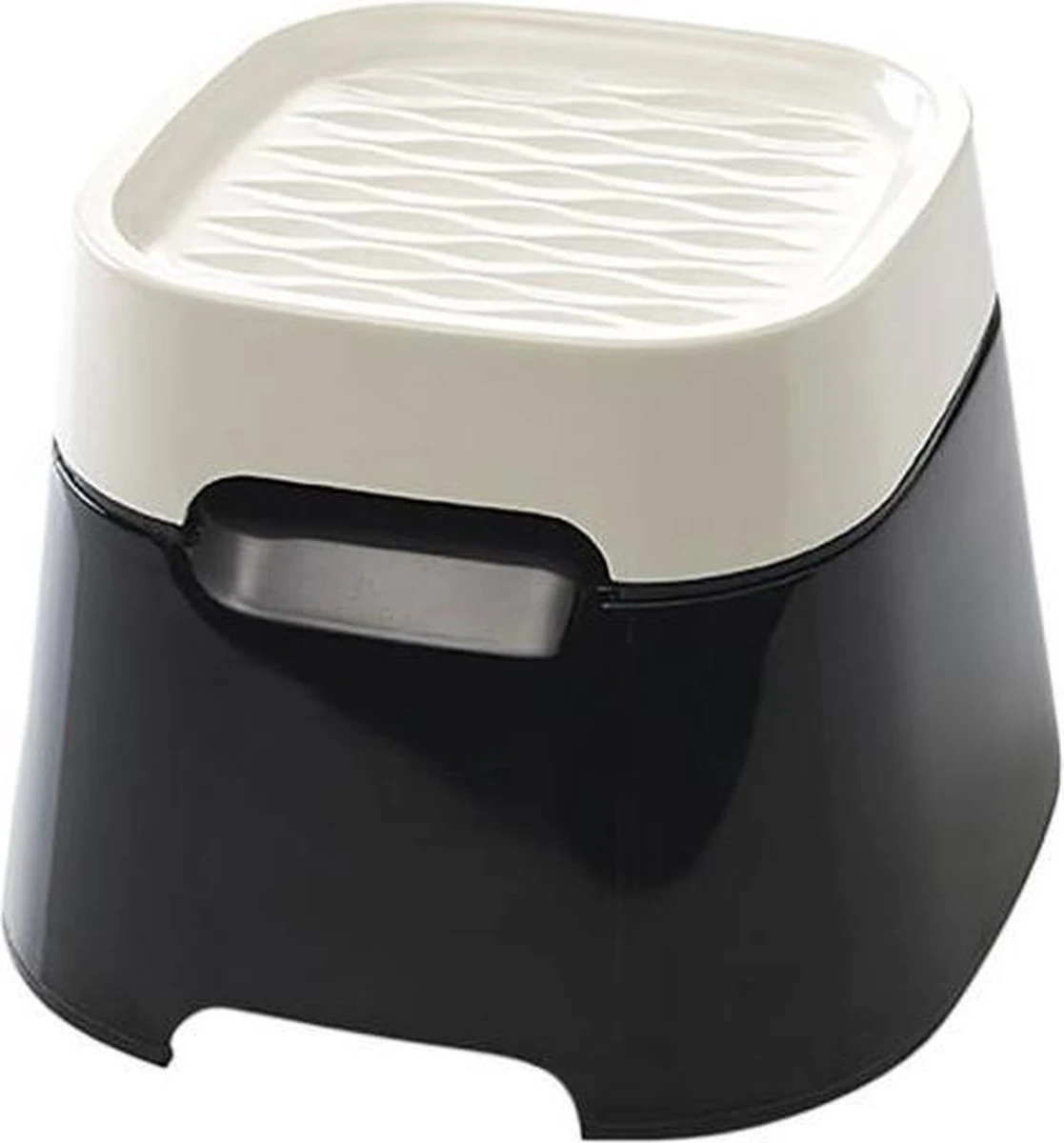 Savic Ergo Cube Voerbak Creme / Zwart 22x22x16 Cm 1 Savic Ergo Cube Voerbak Creme / Zwart 22x22x16 Cm