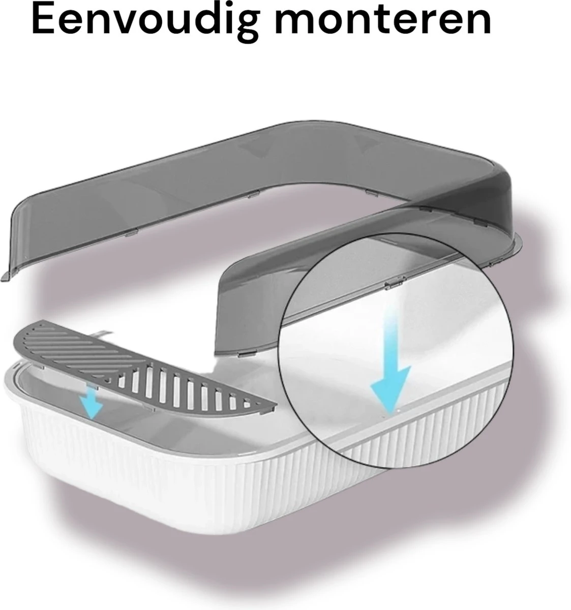 Merkloos Kattenbak - Zwart - Open - Incl. Schep - Modern - Hip - Trendy - Design Kattenbak 7 Merkloos Kattenbak - Zwart - Open - Incl. Schep - Modern - Hip - Trendy - Design Kattenbak - Afbeelding 7