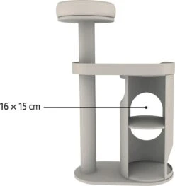 Trixie Krabaal Falco Lichtgrijs/Bruin - 70X38X117 CM -Merkloos Winkel 1126x1200 5