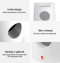 A Sunny Day Kattenbak Met Lade, Bedje En Krabplank - Inclusief Schepje - Design Kattenbak - Wit - Dichte Kattenbak - Kattenbak Gesloten -Merkloos Winkel 1139x1200 3