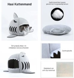 MikaMax Haai Hondenmand - Kattenmand - Dierenmand - Huisdierkussen - Mand Of Bed - Origineel - Extra Zacht Materiaal - 42 X 42 X 36 Cm -Merkloos Winkel 1151x1200 3