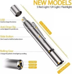 Laserpen - Oplaadbaar Met USB - Rode Laser - RVS Zilver - UV - Zaklamp - LED - Kat - Katten Speeltjes - Kattenspeelgoed - 7 Verschillende Standen -Merkloos Winkel 1152x1200 6
