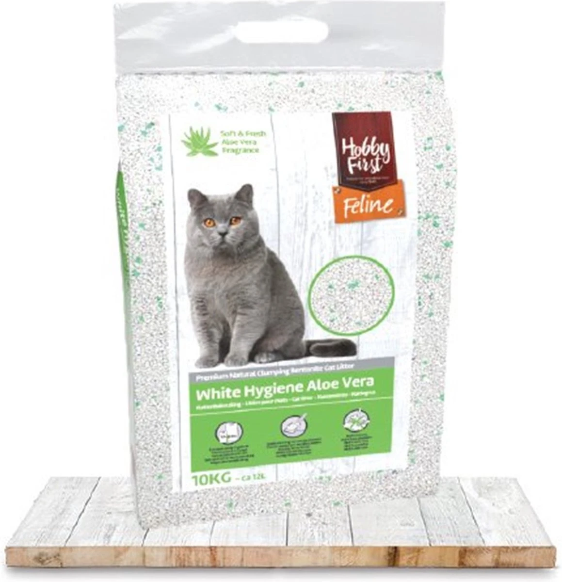 Hobby First Feline White Hygiëne Aloe Vera 12 Ltr 2 Hobby First Feline White Hygiëne Aloe Vera 12 Ltr - Afbeelding 2