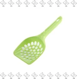 Merkloos EPIN | Kattenbak Schepje | Poep Schep | 20 CM | Grote Gaten | GROEN