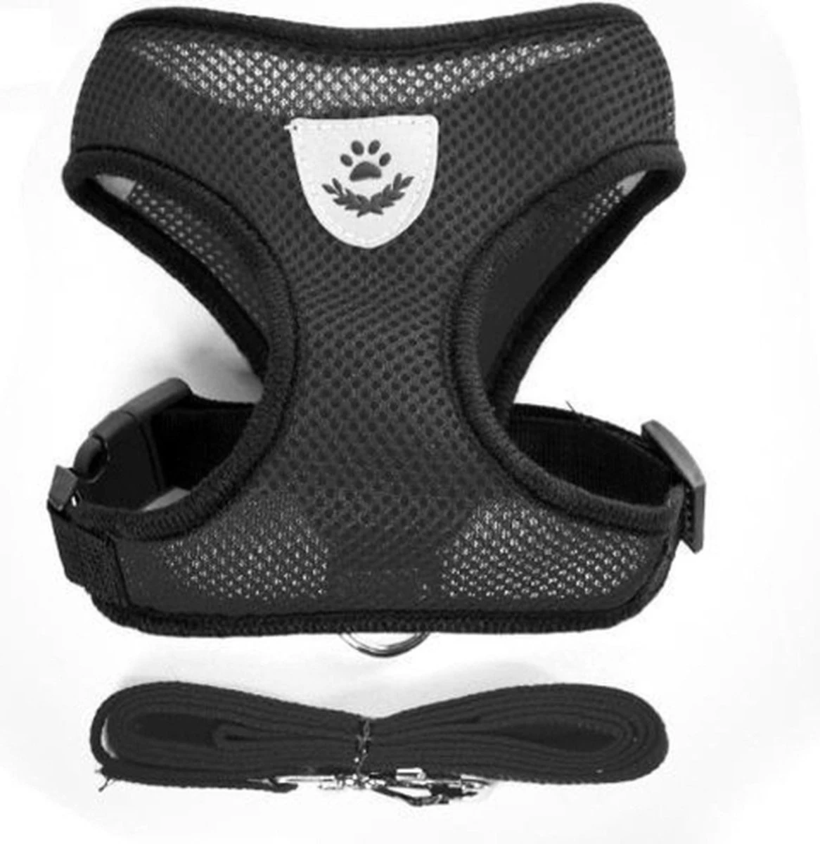 Merkloos Kattentuigje Met Looplijn | Zwart Kattenharnas| Easy Step In | Kattenriem | Kattenlijn | Kattentuig | Maat M 2 Merkloos Kattentuigje Met Looplijn | Zwart Kattenharnas| Easy Step In | Kattenriem | Kattenlijn | Kattentuig | Maat M - Afbeelding 2