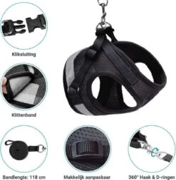 Merkloos Kattentuigje Met Looplijn | Zwart Kattenharnas | Easy Step In | Kattenriem | Kattenlijn | Kattentuig | Maat S 12 Merkloos Kattentuigje Met Looplijn | Zwart Kattenharnas | Easy Step In | Kattenriem | Kattenlijn | Kattentuig | Maat S -Merkloos Winkel 1173x1200 3