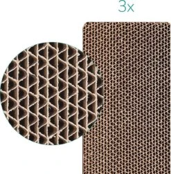 Navaris Kartonnen Krabplanken Voor Katten - Krabkarton Set Van 3 Stuks - 3 Krabmatten - Katten Karton Voor Ontspanning En Spelen -Merkloos Winkel 1175x1200 8