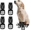 Merkloos 4x Antislip Sokken Voor Honden - Hondensokken Met Klittenbandsluiting - Hondenschoenen Pootbescherming Hond Pootbeschermer