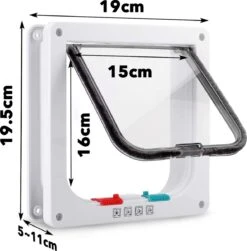 DOWO® - Kattenklep - Kattenluik - Kattenluikje - 4-weg Magneetsluiting Huisdierklep, Eenvoudige Installatie Kattendeur Huisdierendeur Aan De Muur, Houten Deur, Upvc Binnendeur, Baksteenwanden, Houten Deuren (M - Buitenmaat 19 X20 Cm) 13 DOWO® - Kattenklep - Kattenluik - Kattenluikje - 4-weg Magneetsluiting Huisdierklep, Eenvoudige Installatie Kattendeur Huisdierendeur Aan De Muur, Houten Deur, Upvc Binnendeur, Baksteenwanden, Houten Deuren (M - Buitenmaat 19 X20 Cm) -Merkloos Winkel 1183x1200 9