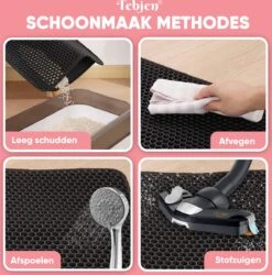 TEBJEN Kattenbakmat – Kattenbak Mat Grit Opvanger - Schoonloop Katten Mat – Dubbele Waterdichte Laag – Uitloopmat Kattenbak – Kattenbak Accessoires - Met Speelgoedmuisje En Schepje - 30cm * 30cm -Merkloos Winkel 1187x1200 6