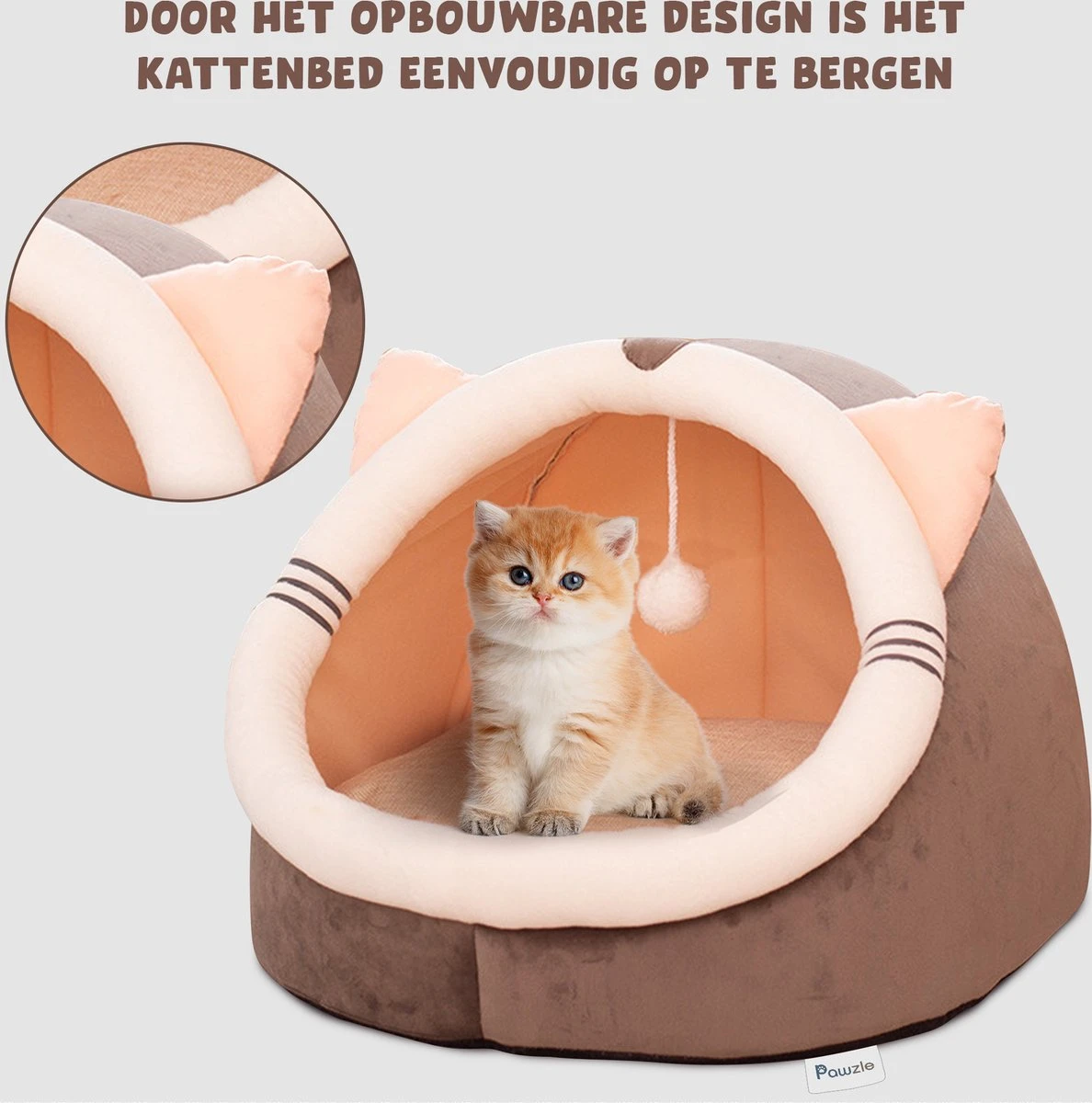 Kattenmand - Kattenhuis - Kattenbed - Kattenhangmat - Poezenmand - Kattenkussen - 40 Cm 4 Kattenmand - Kattenhuis - Kattenbed - Kattenhangmat - Poezenmand - Kattenkussen - 40 Cm - Afbeelding 4