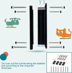 Nobleza Kattenluik Met Tunnel - 4 Vergrendelingsstanden - Weerbestendig - Binnen En Buiten - 28.5 X 25 Cm - Maat XL - Zwart 17 Nobleza Kattenluik Met Tunnel - 4 Vergrendelingsstanden - Weerbestendig - Binnen En Buiten - 28.5 X 25 Cm - Maat XL - Zwart -Merkloos Winkel 1190x1200 11
