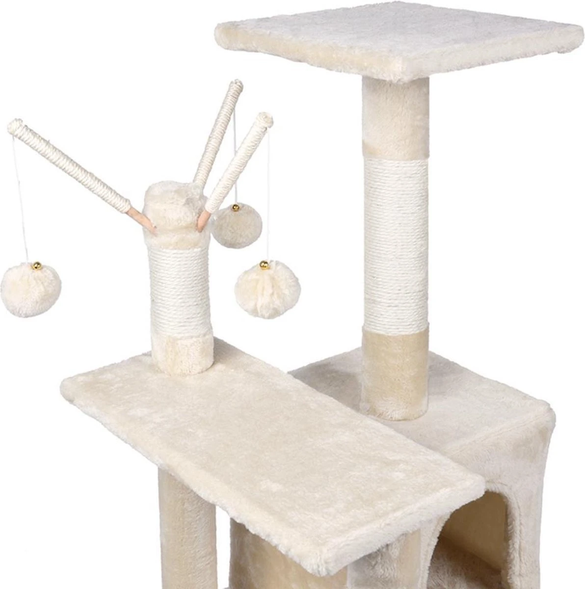 Merkloos MC Star Krabpaal Voor Grote Katten Cat Tree - 55 X 50 X 121 Cm - Beige 4 Merkloos MC Star Krabpaal Voor Grote Katten Cat Tree - 55 X 50 X 121 Cm - Beige - Afbeelding 4