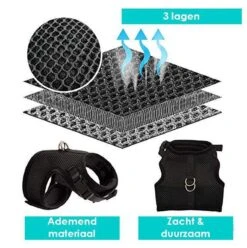 Zootic Kattentuigje Met Leiband Riem Kattenharnas Zwart Maat M Kat & Kitten - Halsomvang 20 Tot 26cm - Borstomvang 30 Tot 34cm -Merkloos Winkel 1193x1200 7