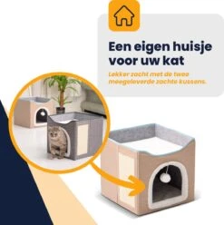 MIRO Katten Huis - Kattenhuizen - Kattenhok - Kattenmand - Dierenhuis - Opvouwbaar - Met Krabmat - Abrikoos 11 MIRO Katten Huis - Kattenhuizen - Kattenhok - Kattenmand - Dierenhuis - Opvouwbaar - Met Krabmat - Abrikoos -Merkloos Winkel 1194x1200 4