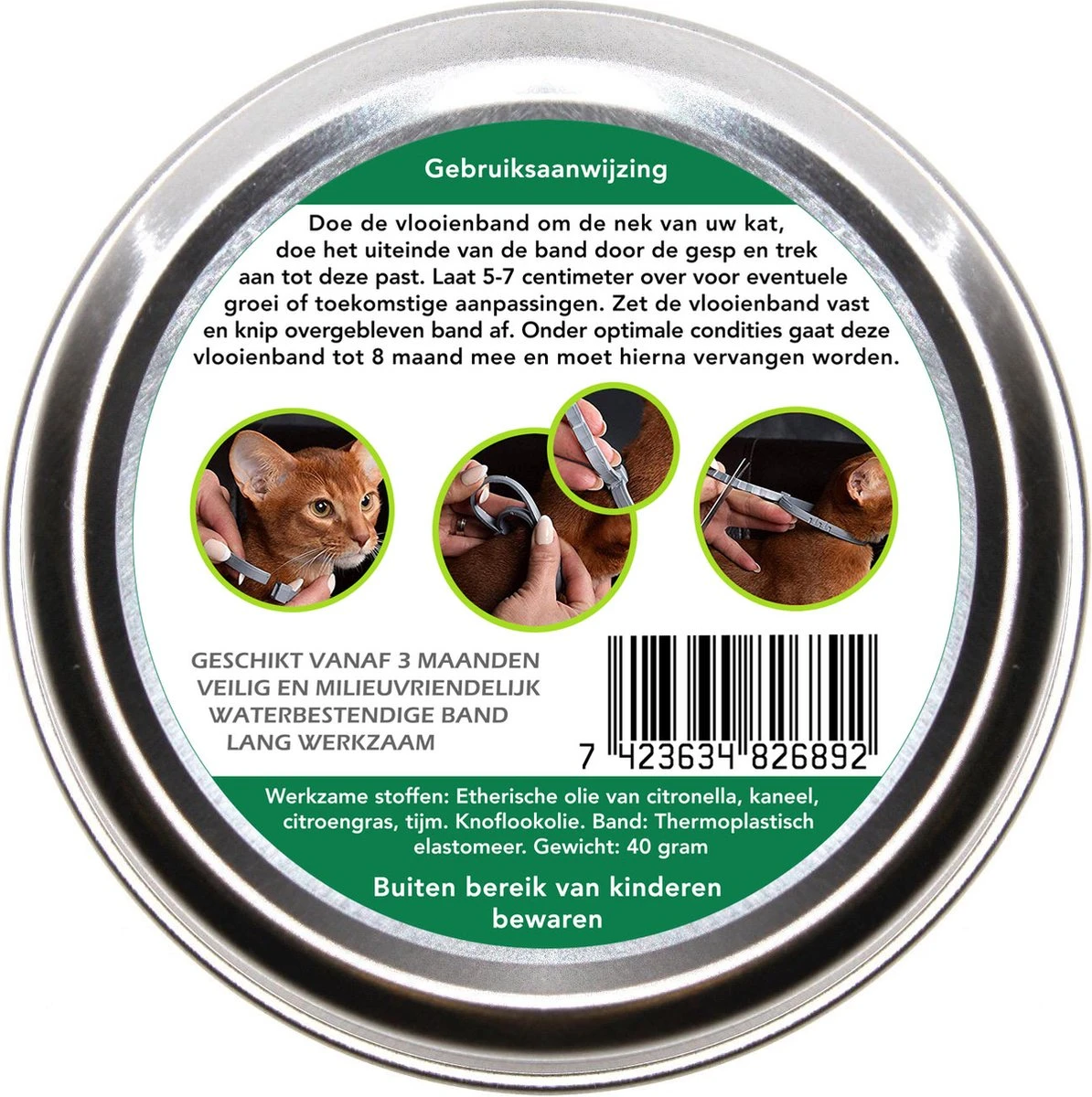 Teken- En Vlooienband Voor Katten PLUS - Natuurlijk Middel Tegen Vlooien En Teken - 100% Natuurlijk - 38,5 CM - Tot 8 Maand Werkzaam - Biologisch 2 Teken- En Vlooienband Voor Katten PLUS - Natuurlijk Middel Tegen Vlooien En Teken - 100% Natuurlijk - 38,5 CM - Tot 8 Maand Werkzaam - Biologisch - Afbeelding 2
