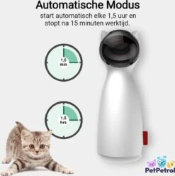 PetPetrol Automatisch Kattenspeeltje – Laser – Kattenlaser - Intelligent Interactief Voor Katten – Laser Kat – 9 Verschillende Standen – Incl. Oplaadkabel – Geruisloze Motor -Merkloos Winkel 1195x1200 7