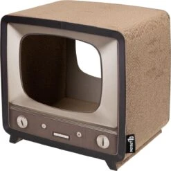 District 70 TELLY - Retro TV Krabmeubel - Instagrammable Kartonnen TV Voor Katten - 39 X 27 X 37 Cm -Merkloos Winkel 1198x1200 7