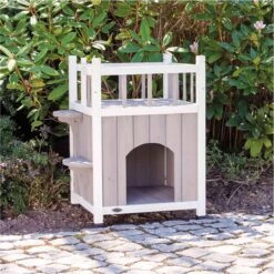 Trixie Kattenhuis Cat's Home Met Balkon Grijs / Wit - 45X65X45 CM -Merkloos Winkel 1199x1200 19