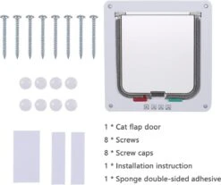 DOWO® - Kattenklep - Kattenluik - Kattenluikje - 4-weg Magneetsluiting Huisdierklep, Eenvoudige Installatie Kattendeur Huisdierendeur Aan De Muur, Houten Deur, Upvc Binnendeur, Baksteenwanden, Houten Deuren (M - Buitenmaat 19 X20 Cm) 17 DOWO® - Kattenklep - Kattenluik - Kattenluikje - 4-weg Magneetsluiting Huisdierklep, Eenvoudige Installatie Kattendeur Huisdierendeur Aan De Muur, Houten Deur, Upvc Binnendeur, Baksteenwanden, Houten Deuren (M - Buitenmaat 19 X20 Cm) -Merkloos Winkel 1200x1007 2