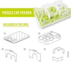 Cas & Lux Modulaire Puzzel Voederbak Voor Katten - Anti Schrokbak Kat - Inclusief 3 Verschillende Standen - Stijlvol Design - Voerpuzzel Kat - Slowfeeder - Kattenspeeltjes - Puzzel Kat - Anti Schrok -Merkloos Winkel 1200x1047 3