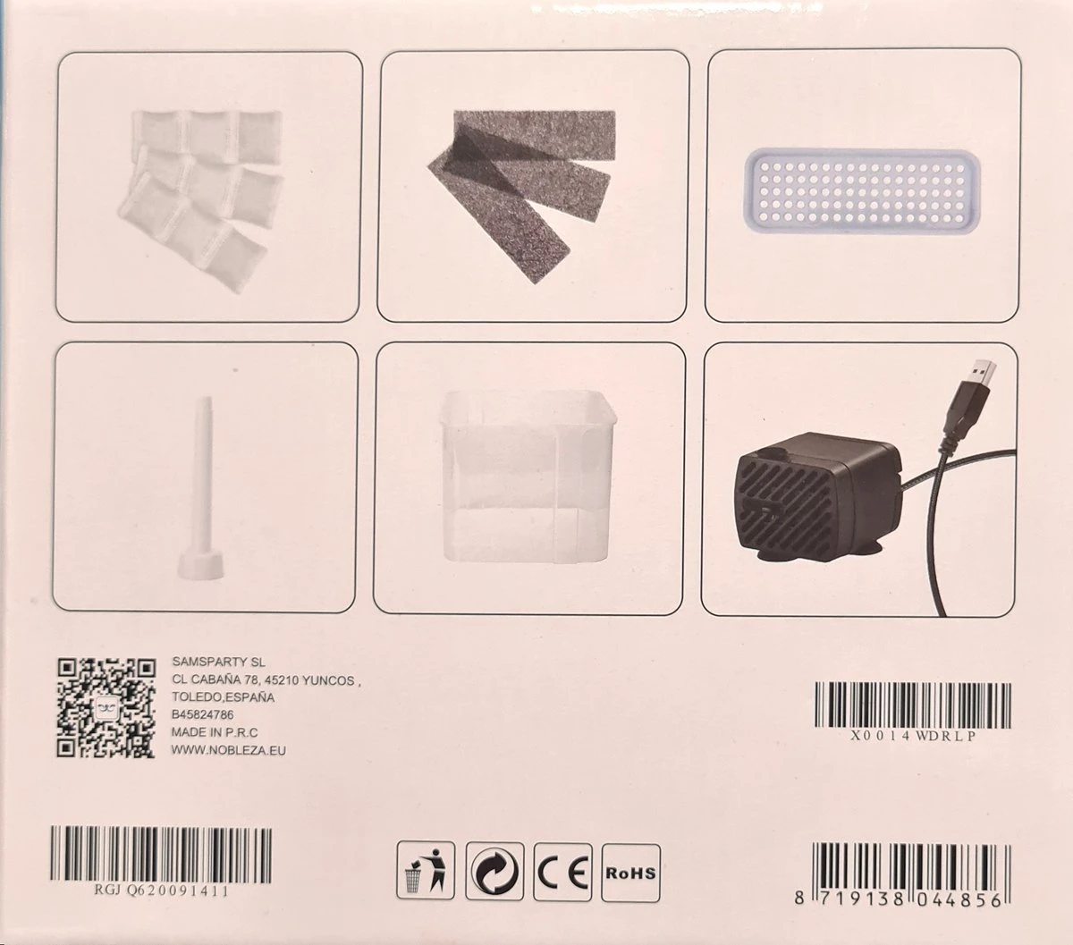 Nobleza USB Drinkfontein Voor Hond/Kat - 2L - Incl. 2 Filters - Wit 3 Nobleza USB Drinkfontein Voor Hond/Kat - 2L - Incl. 2 Filters - Wit - Afbeelding 3