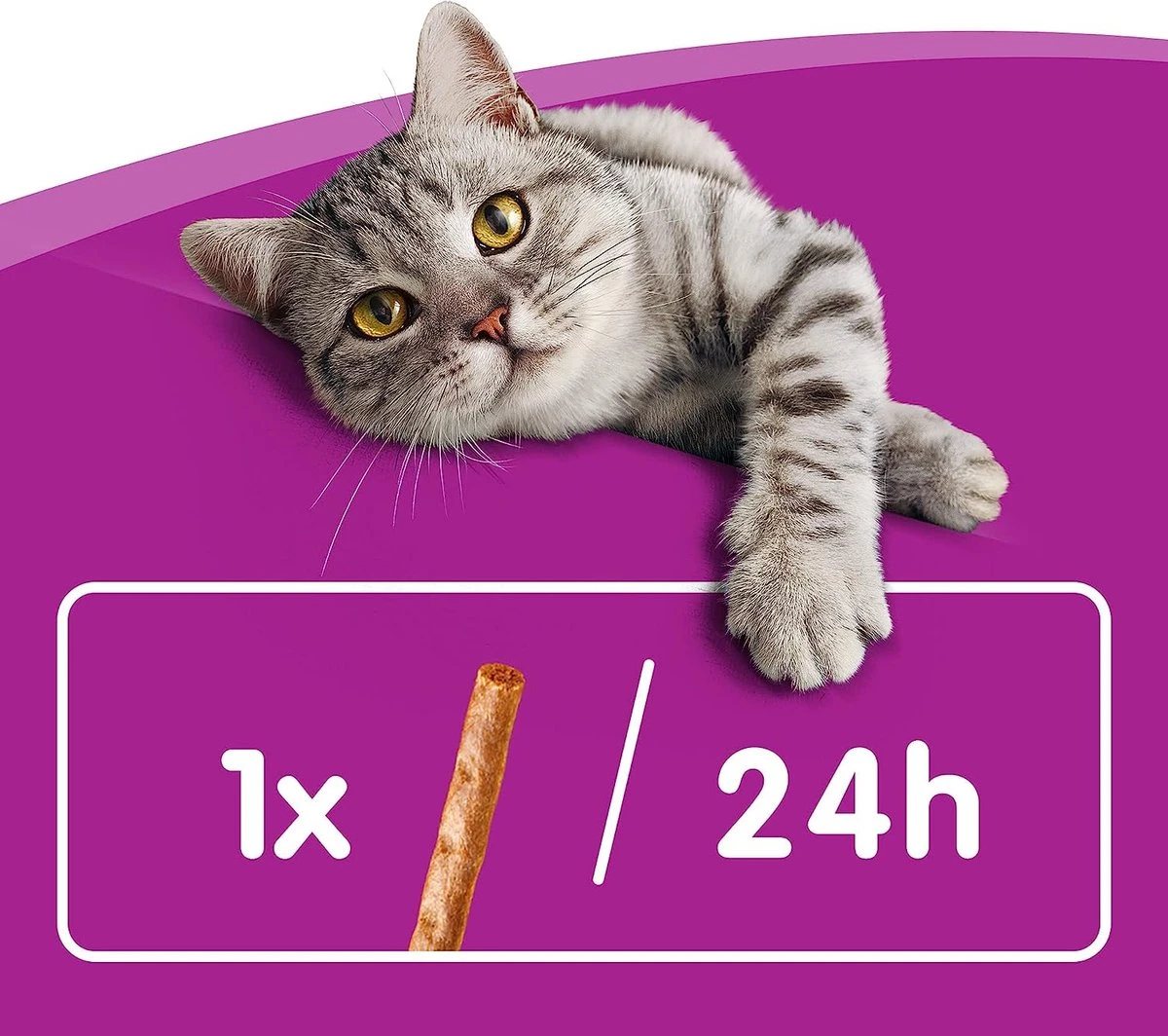 Whiskas Sticks Kattensnack - Zalm - 14 X 6 Stuks 3 Whiskas Sticks Kattensnack - Zalm - 14 X 6 Stuks - Afbeelding 3