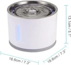 Merkloos Drinkfontein Voor Hond En Kat - RVS Waterbak - Dieren Drinkbak - Vers Water Fontein - Drinkfontein Katten- 3 Standen - 2.4 Liter - Incl. 1 Koolstoffilter -Merkloos Winkel 1200x1092