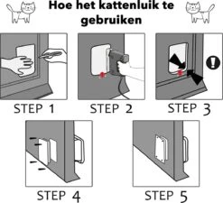 DOWO® - Kattenklep - Kattenluik - Kattenluikje - 4-weg Huisdierklep, Eenvoudige Installatie Kattendeur Huisdierendeur Aan De Muur, Houten Deur, Upvc Binnendeur, Baksteenwanden, Houten Deuren (M - Buitenmaat 20x22 Cm) 13 DOWO® - Kattenklep - Kattenluik - Kattenluikje - 4-weg Huisdierklep, Eenvoudige Installatie Kattendeur Huisdierendeur Aan De Muur, Houten Deur, Upvc Binnendeur, Baksteenwanden, Houten Deuren (M - Buitenmaat 20x22 Cm) -Merkloos Winkel 1200x1092 6