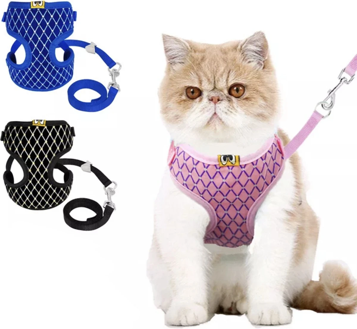 Merkloos Kattentuigje Met Looplijn - Kattenharnas - Kittentuigje - Kattenriem Met Looplijn - Kitten Tuigje Verstelbaar - Roze - Ixen 3 Merkloos Kattentuigje Met Looplijn - Kattenharnas - Kittentuigje - Kattenriem Met Looplijn - Kitten Tuigje Verstelbaar - Roze - Ixen - Afbeelding 3