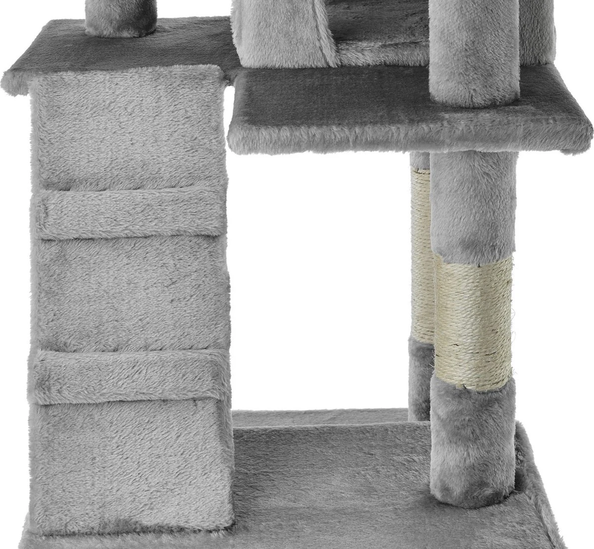 Krabpaal XXL Voor Kat -170 Cm -Grijs - Kattenboom Voor Grote Katten - Kattenhuis Van Sisal - XXL Klimpaal Voor Meerdere Katten 2 Krabpaal XXL Voor Kat -170 Cm -Grijs - Kattenboom Voor Grote Katten - Kattenhuis Van Sisal - XXL Klimpaal Voor Meerdere Katten - Afbeelding 2