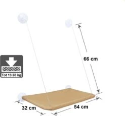 Merkloos Kattenhangmat Voor Raam - Hangmat Kat - Kattenmat - Kattenmand Raam - Kattenmand - Kattenspeeltjes - Beige - Voor Grote & Kleine Katten - Tot 20 KG -Merkloos Winkel 1200x1115 6