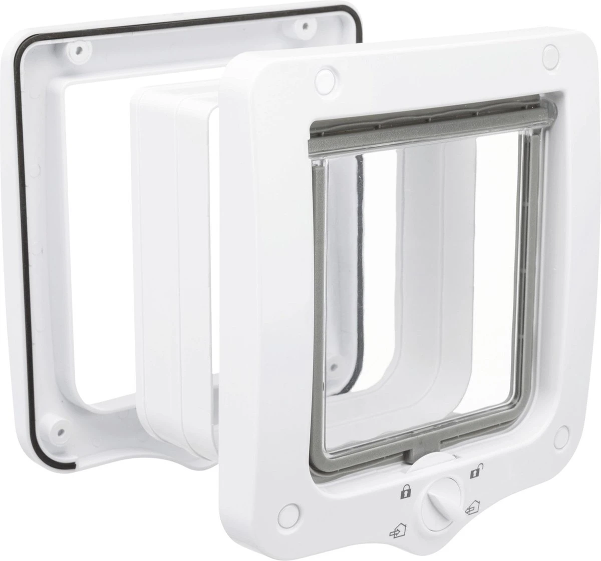 Trixie 4-weg Kattenluik Met Tunnel - Wit - 20 X 22 Cm 3 Trixie 4-weg Kattenluik Met Tunnel - Wit - 20 X 22 Cm - Afbeelding 3