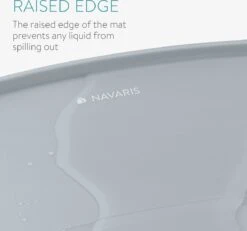 Navaris Siliconen Voederbakmat Voor Katten - Waterdichte Anti-slip Mat Voor Voerbak En Waterbak - 50x32 Cm - In Grijs Kattendesign -Merkloos Winkel 1200x1123 3