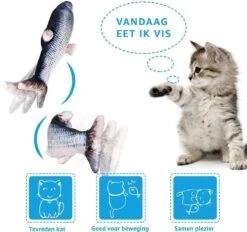 TwinQ Dansende Vis - Bewegende Vis Met Kattenkruid - Kattenspeeltjes - USB Oplaadbaar - Speelgoed Voor Katten - Incl. Kattenlampje -Merkloos Winkel 1200x1128 7