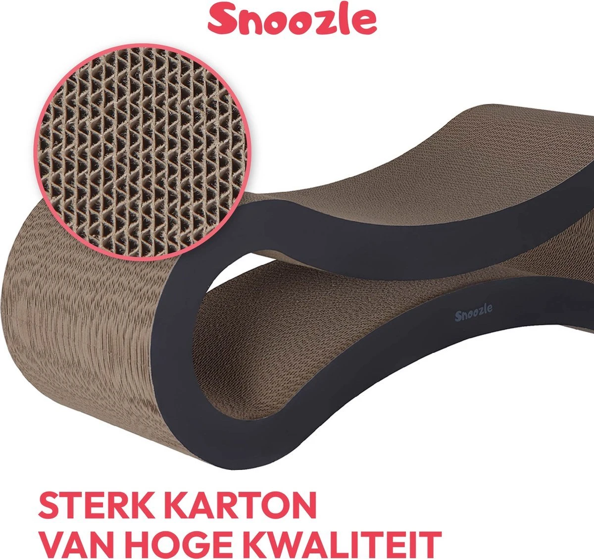 Snoozle Loop Krabpaal Voor Katten - Zwart - 86cm - Krabmeubel Voor Grote Katten - Karton 11 Snoozle Loop Krabpaal Voor Katten - Zwart - 86cm - Krabmeubel Voor Grote Katten - Karton - Afbeelding 11