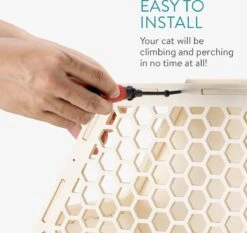 Navaris Katten Klimwand 4-delige Set - Katten Klimmuur Voor Binnenshuis - Kattenmeubel Met Wandmontage - Met Drie Plankjes Voor Meer Klimplezier -Merkloos Winkel 1200x1132